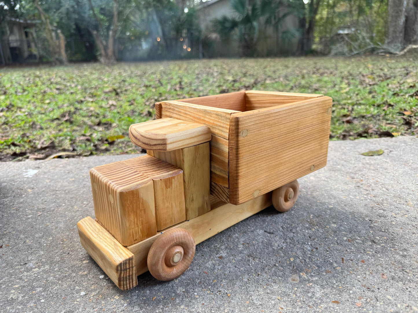 Solid Wood Toy Truck for Kids - Handmade Paintable Children’s Toys