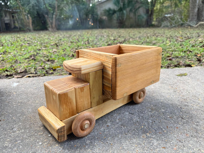 Solid Wood Toy Truck for Kids - Handmade Paintable Children’s Toys