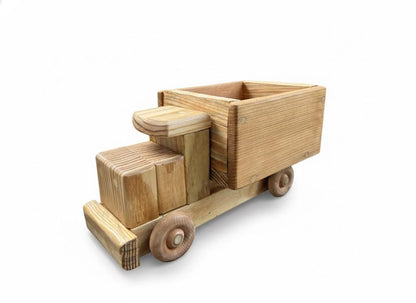 Solid Wood Toy Truck for Kids - Handmade Paintable Children’s Toys